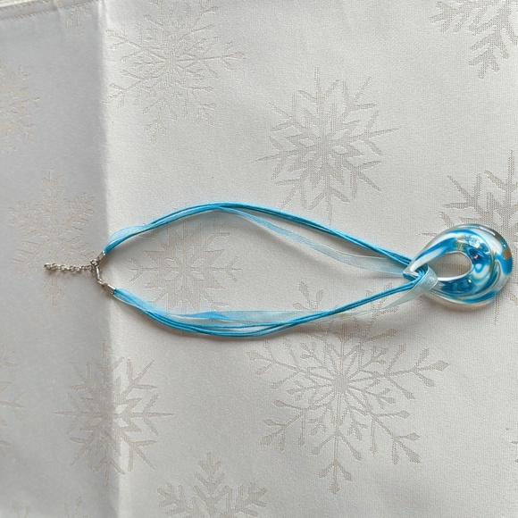 Glass Teardrop Necklace - Picture 2 of 6